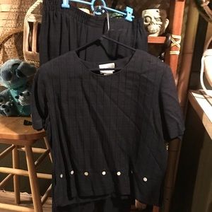 Vintage SL Fashion Pantsuit Set Size 14